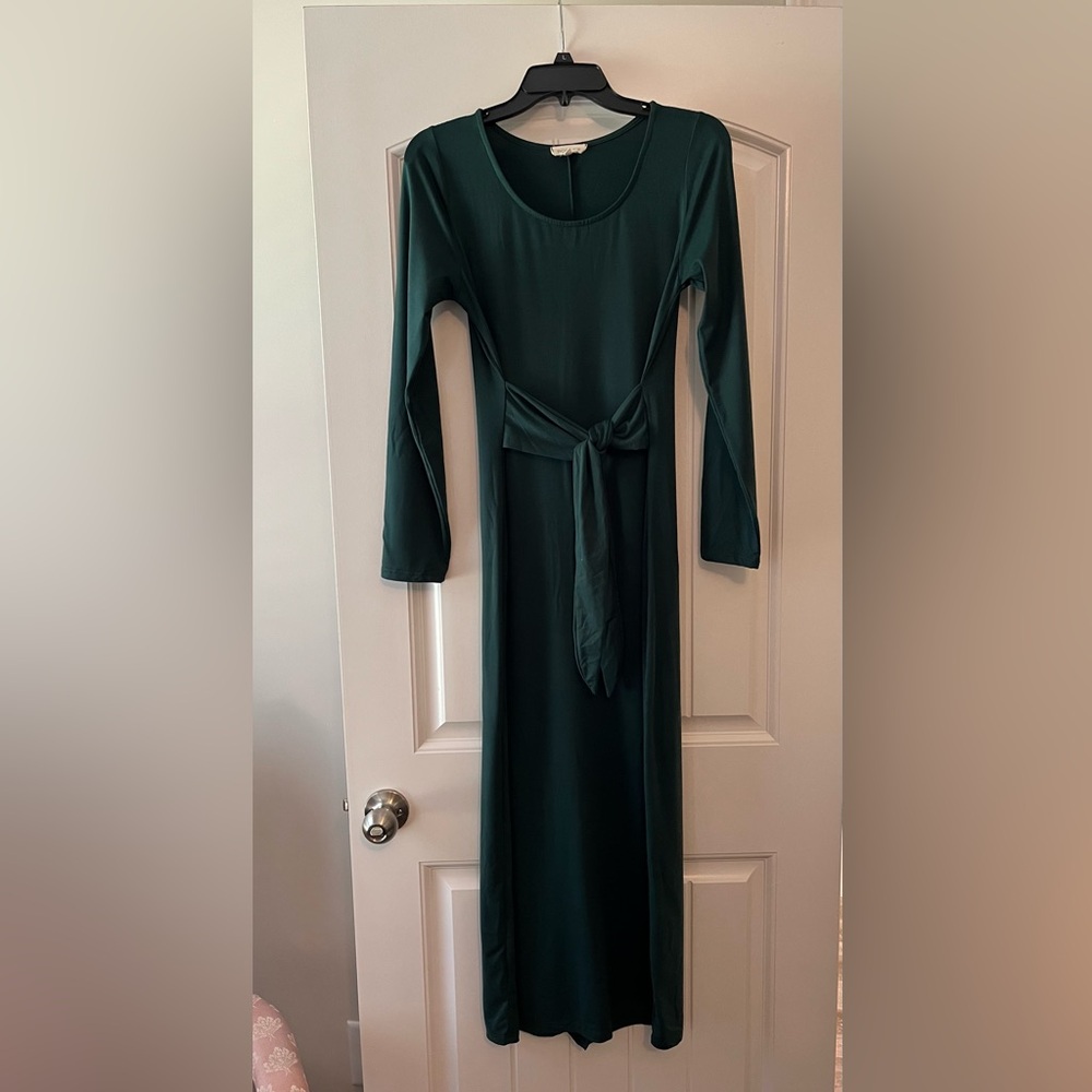 Roolee Dark Green Long Sleeve Dress